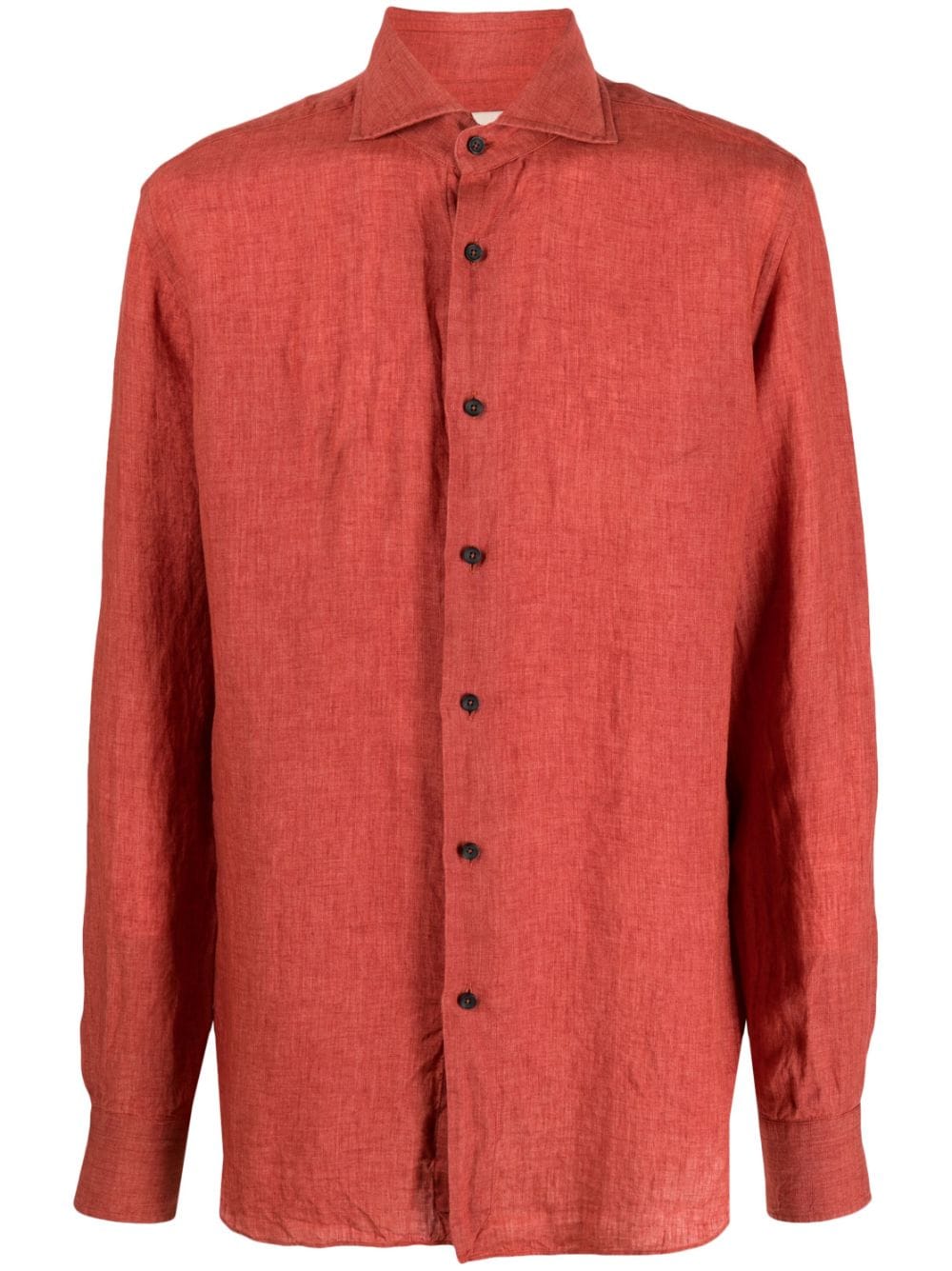 Xacus long-sleeves linen shirt - Orange von Xacus