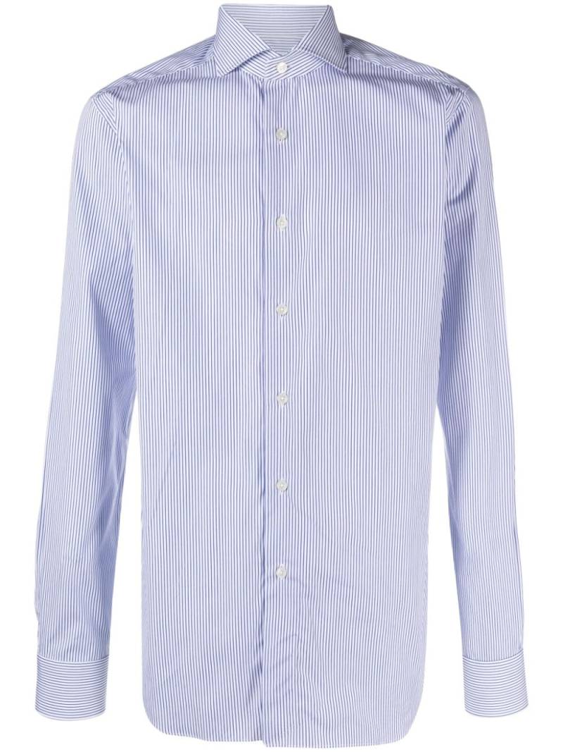 Xacus pinstriped cotton shirt - Blue von Xacus