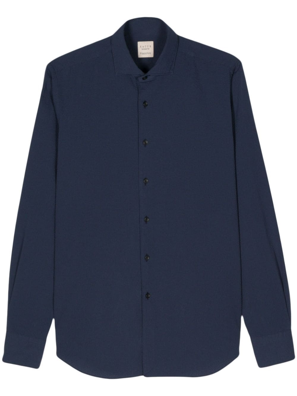 Xacus seersucker cotton shirt - Blue von Xacus