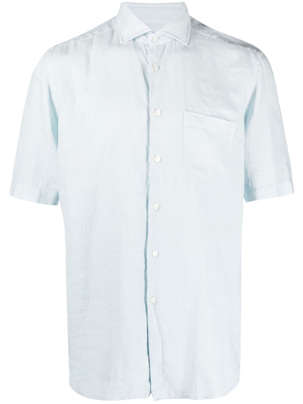 Xacus short-sleeve linen shirt - Blue von Xacus