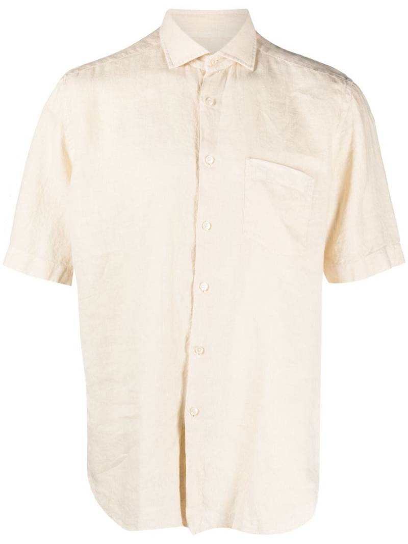 Xacus short-sleeve linen shirt - Neutrals von Xacus