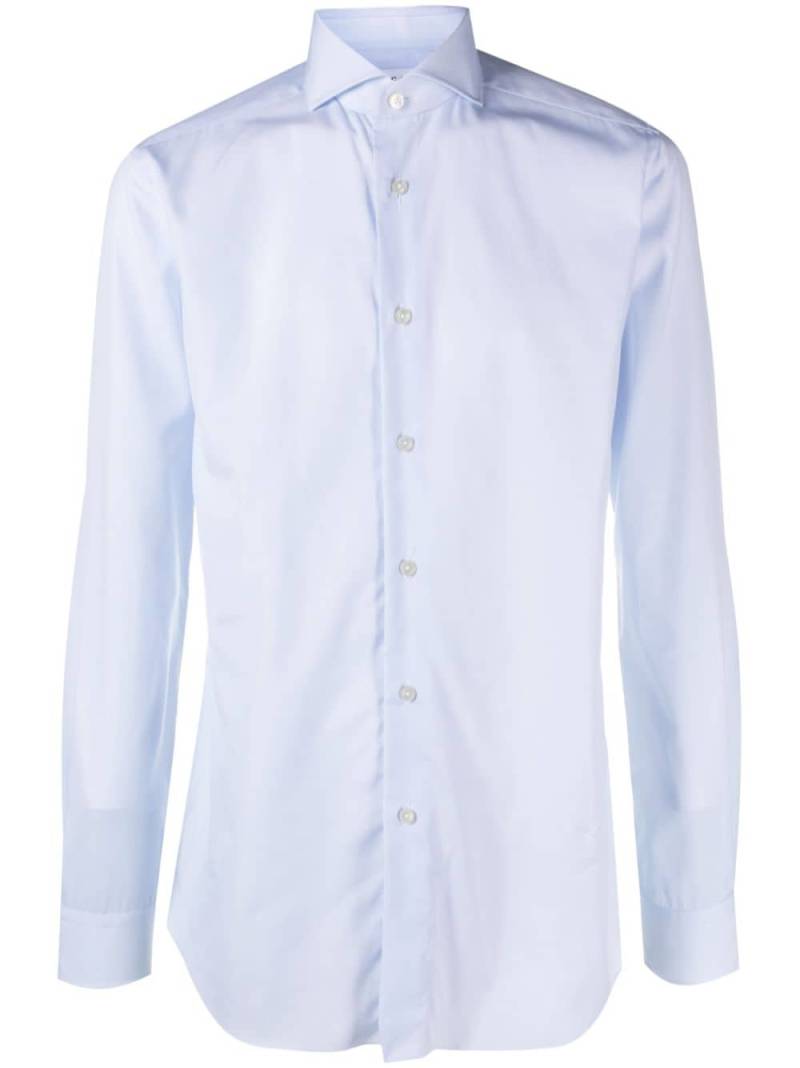 Xacus spread-collar cotton shirt - Blue von Xacus