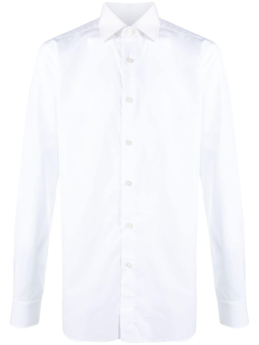 Xacus spread-collar cotton shirt - White von Xacus