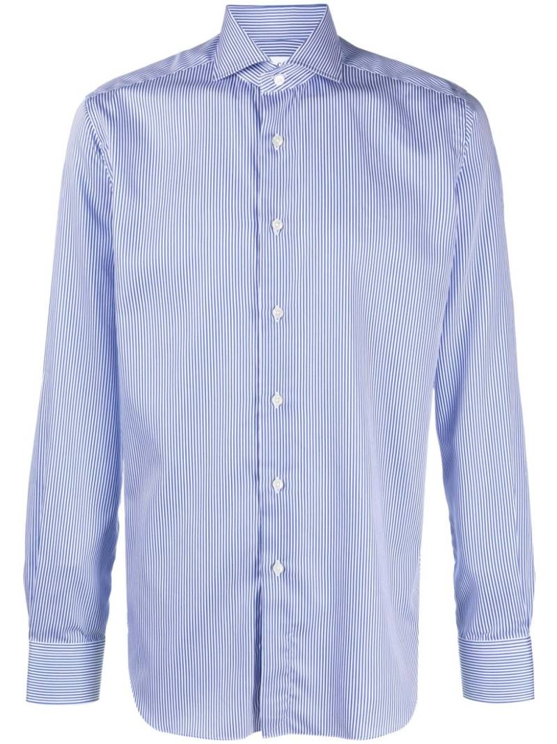 Xacus striped cotton shirt - Blue von Xacus