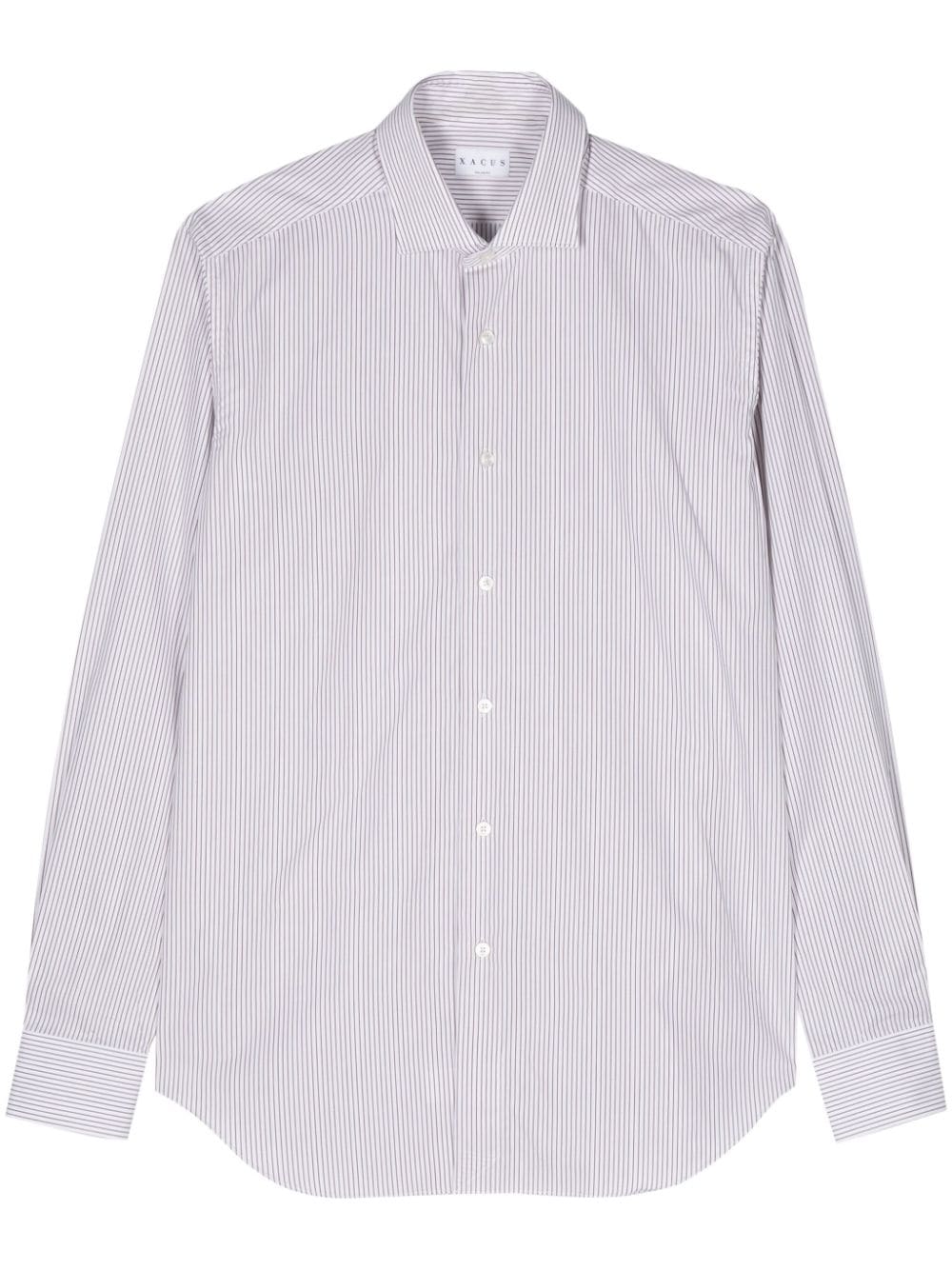 Xacus striped poplin shirt - White von Xacus