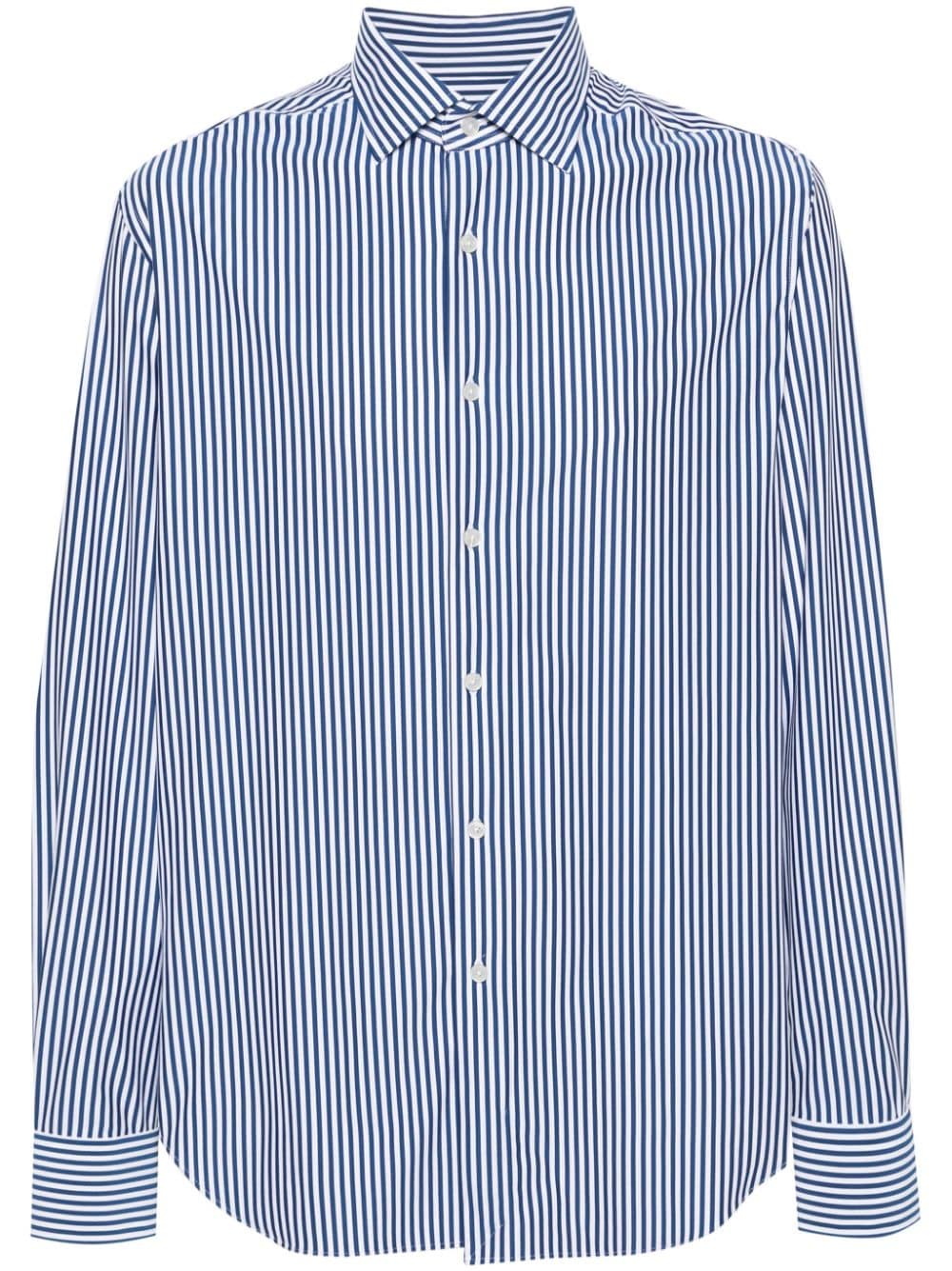 Xacus vertical-stripe shirt - Blue von Xacus