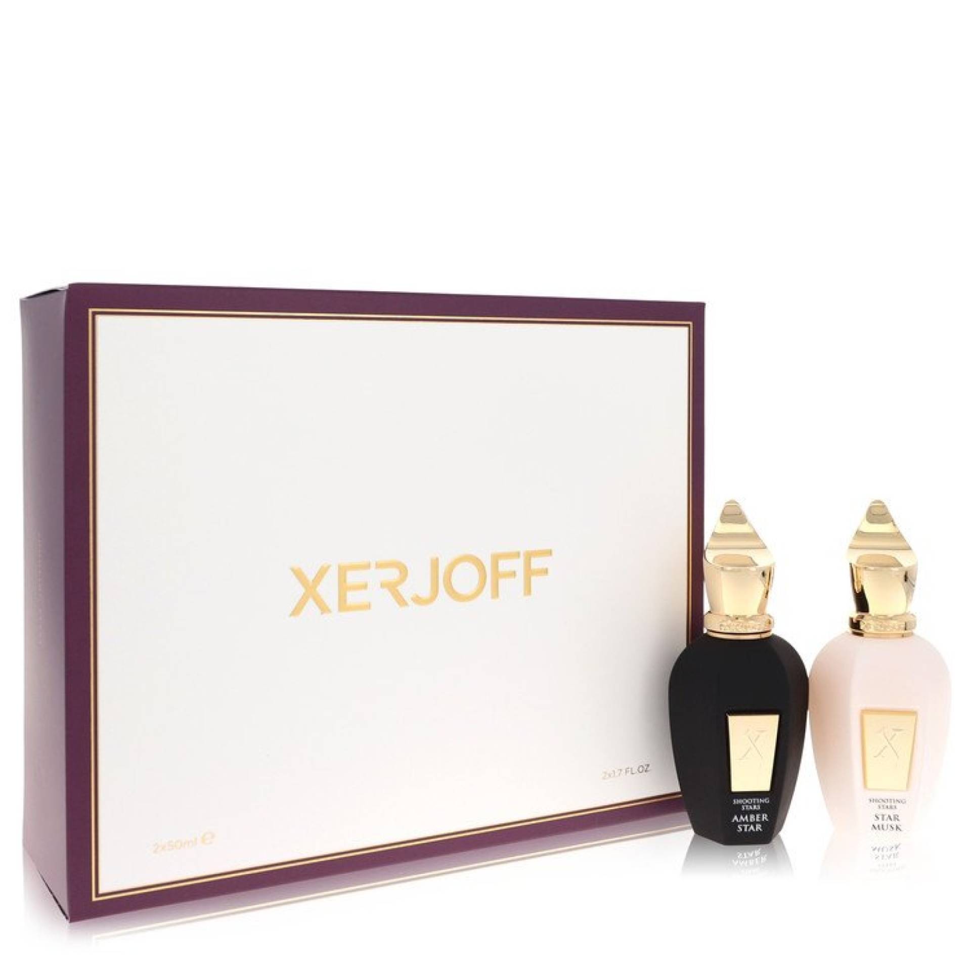 Xerjoff Shooting Stars Amber Star & Star Musk Gift Set -- 50 ml EDP in Amber Star + 50 ml EDP in Star Musk Both Unisex Fragrances von Xerjoff