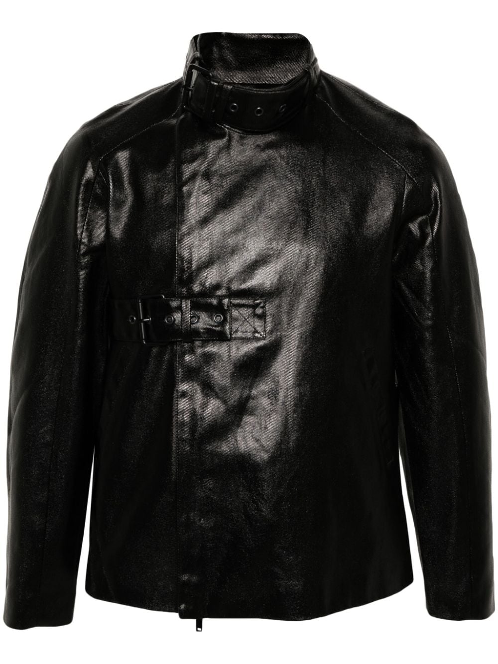 Ximon Lee buckle-detail faux-leather jacket - Black von Ximon Lee