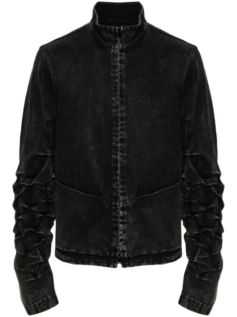 Ximon Lee gathered-detail denim jacket - Black von Ximon Lee