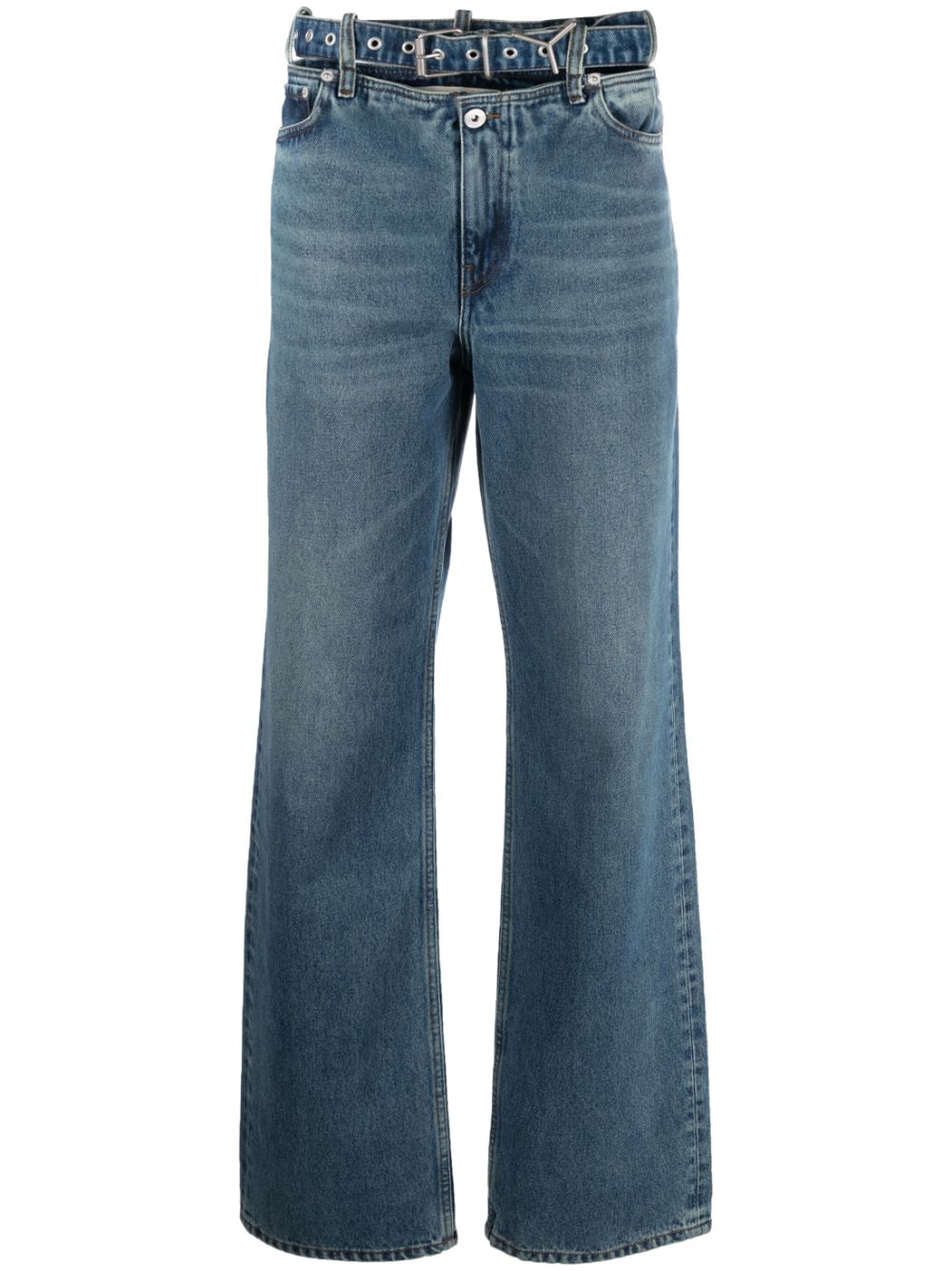 Y/Project Evergreen Y Belt wide-leg jeans - Blue von Y/Project