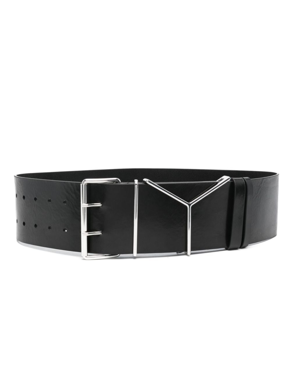 Y/Project Y-hardware leather belt - Black von Y/Project