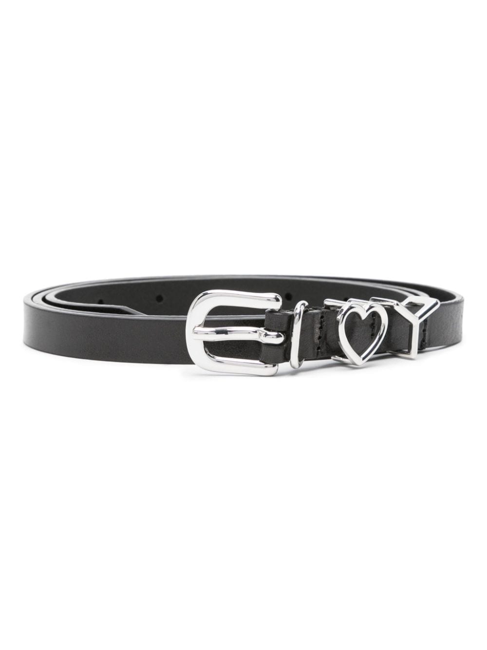 Y/Project Y heart leather belt - Black von Y/Project
