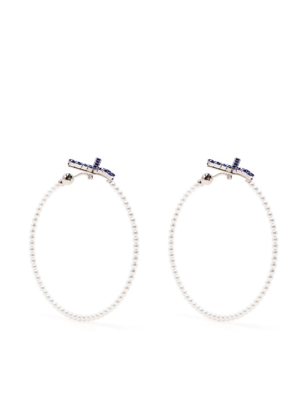 Y/Project Y pearl hoop earrings - White von Y/Project