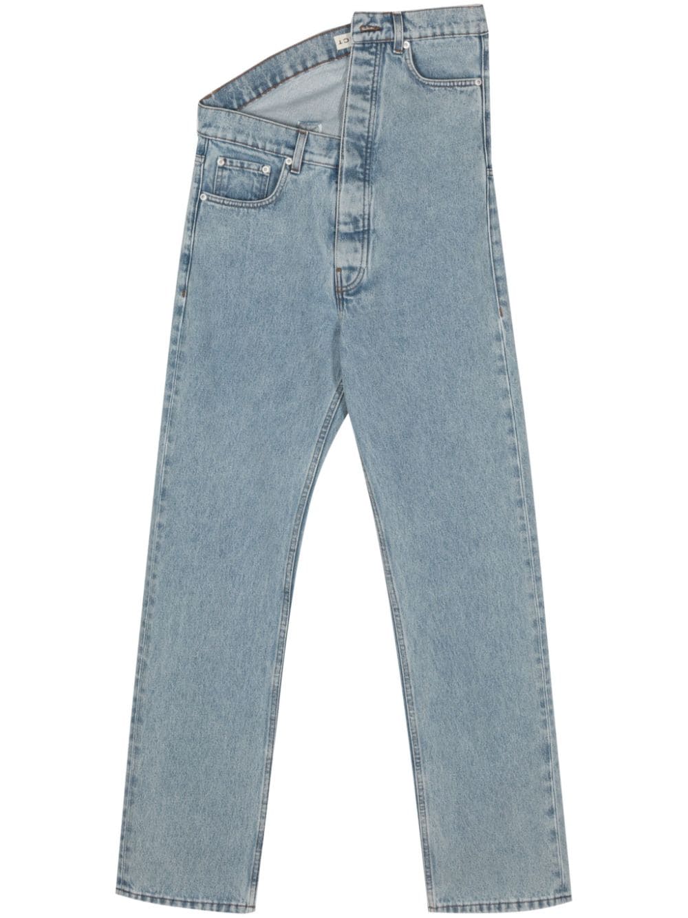 Y/Project asymmetric organic-cotton jeans - Blue von Y/Project