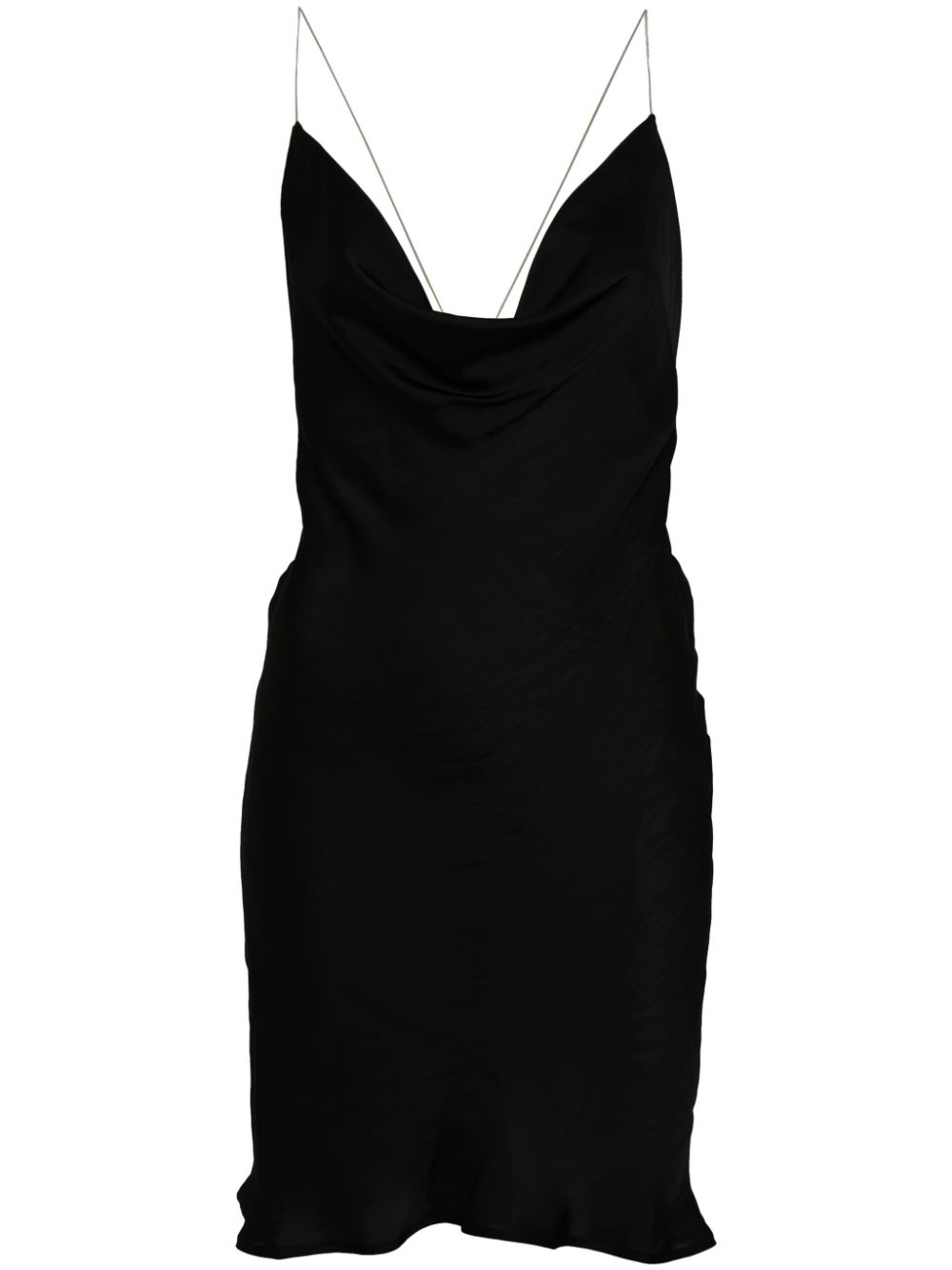 Y/Project cowl-neck satin slip dress - Black von Y/Project