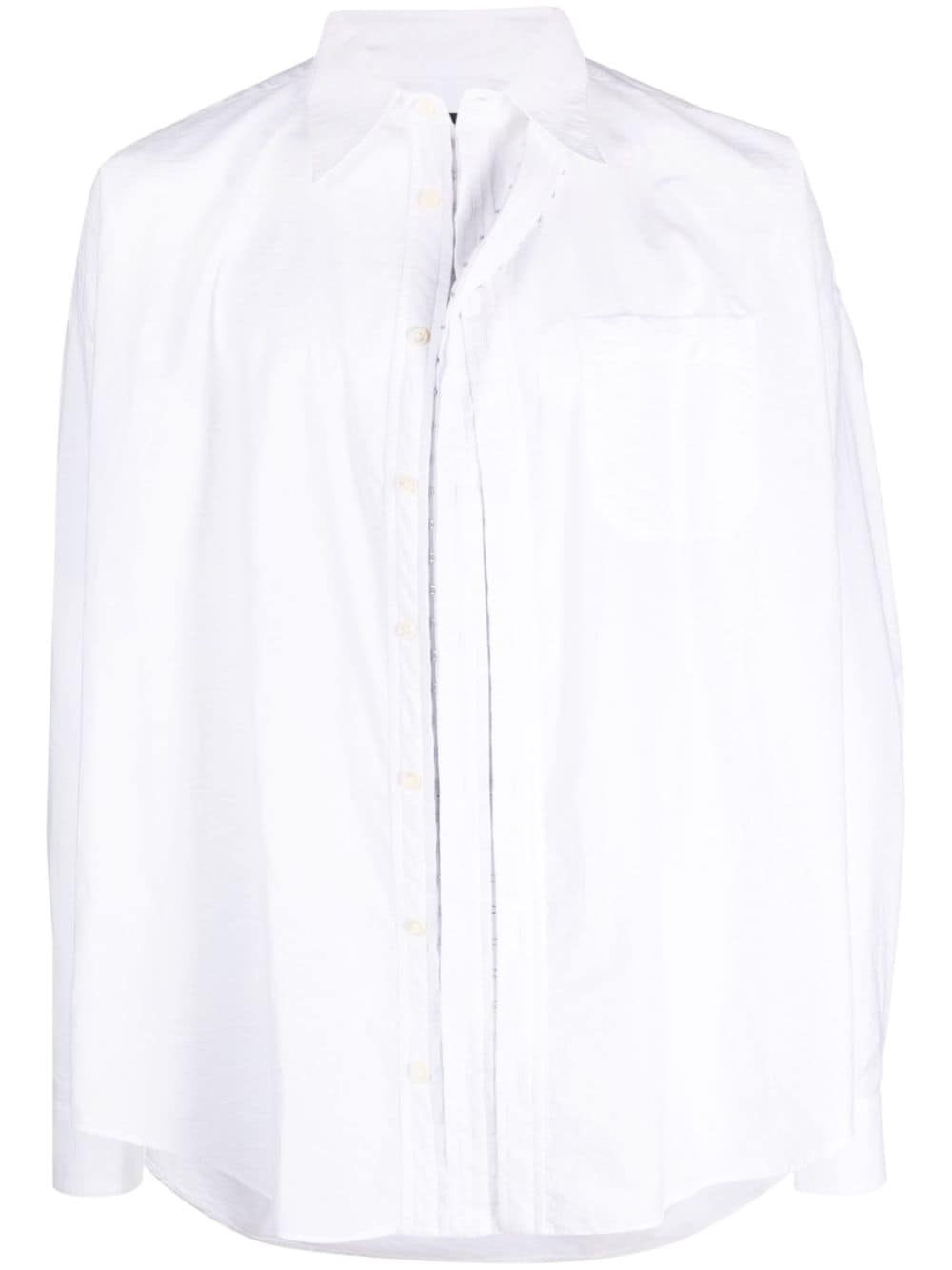 Y/Project deconstructed poplin shirt - White von Y/Project