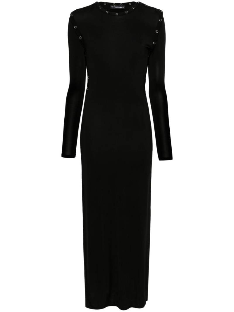 Y/Project detachable-sleeves maxi dress - Black von Y/Project