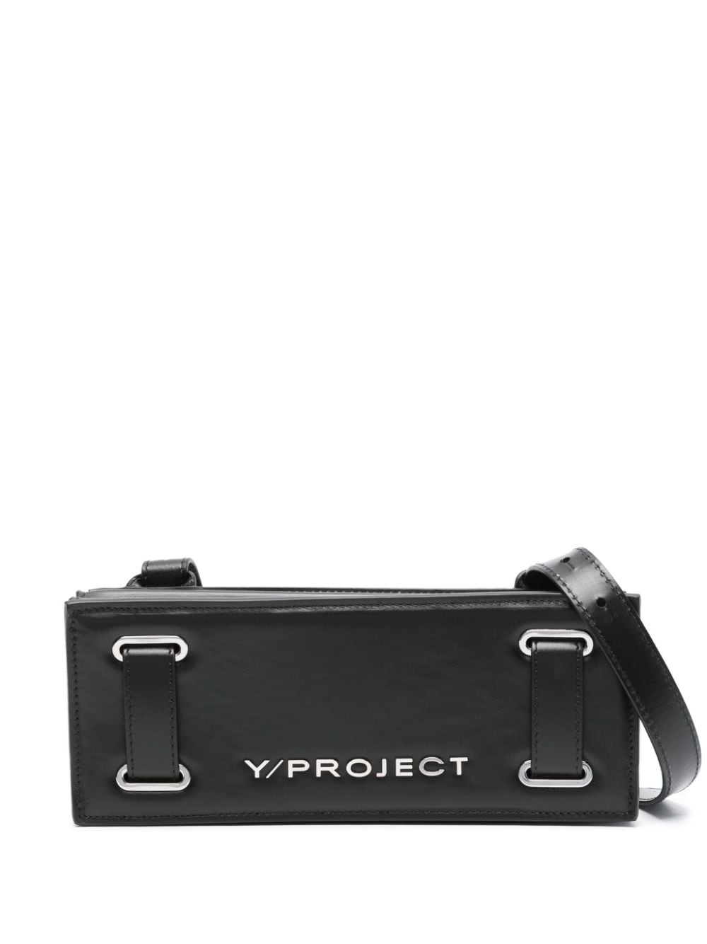 Y/Project logo-lettering cross body bag - Black von Y/Project