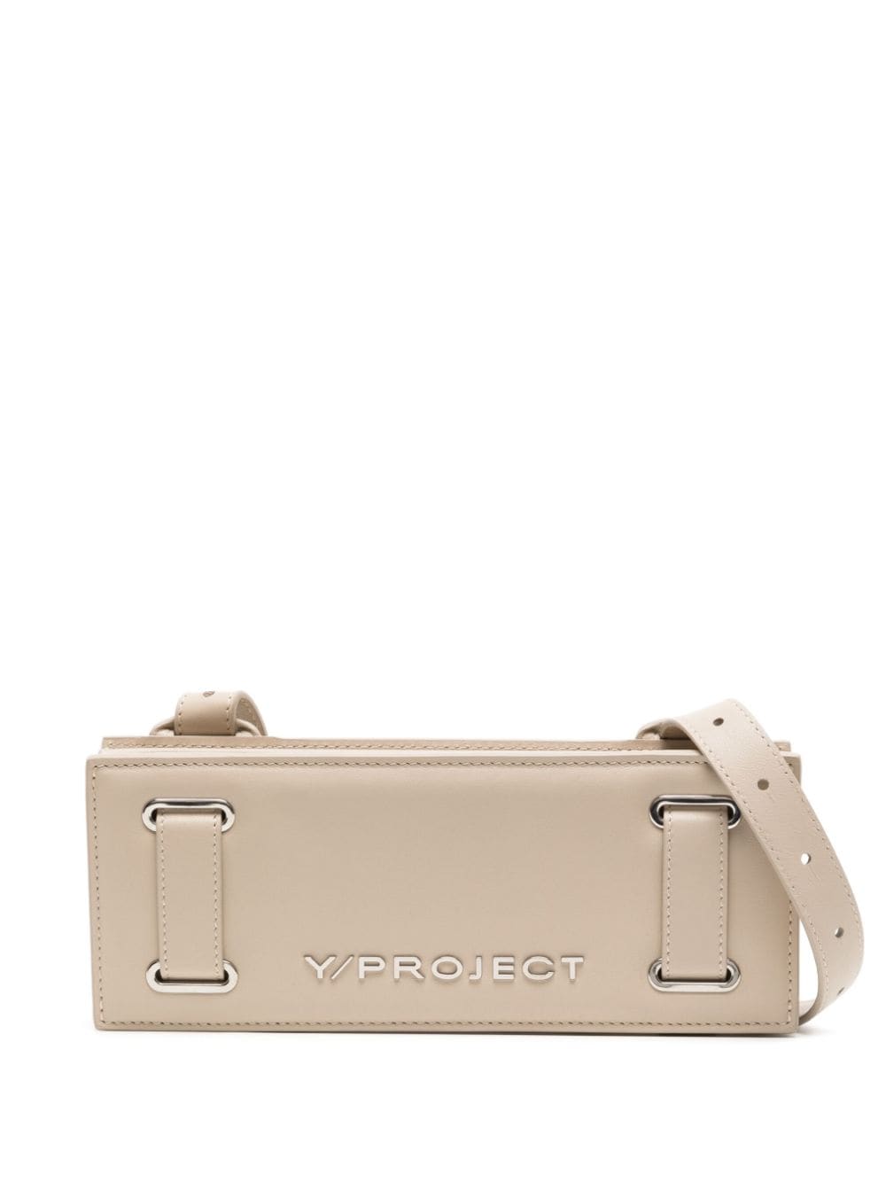 Y/Project logo-plaque accordion bag - Neutrals von Y/Project