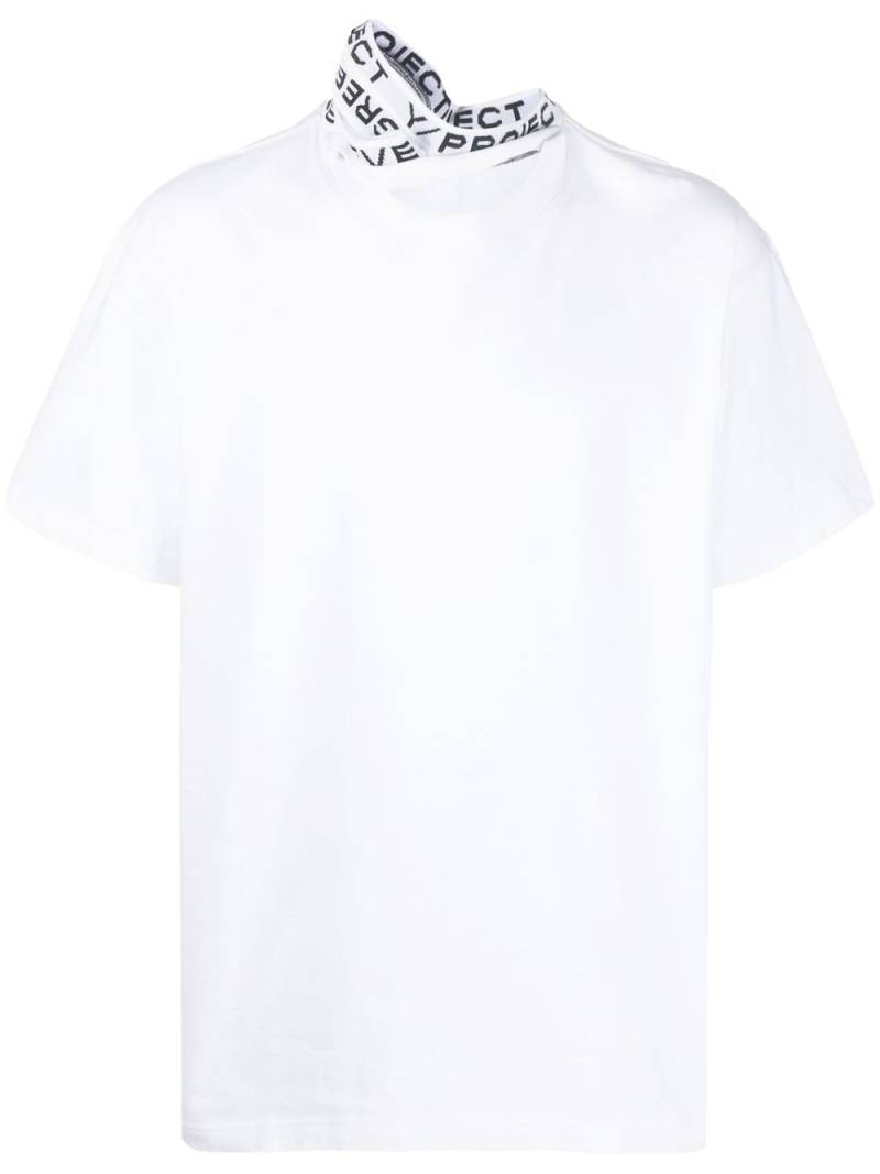 Y/Project logo-tape cut-out T-shirt - White von Y/Project