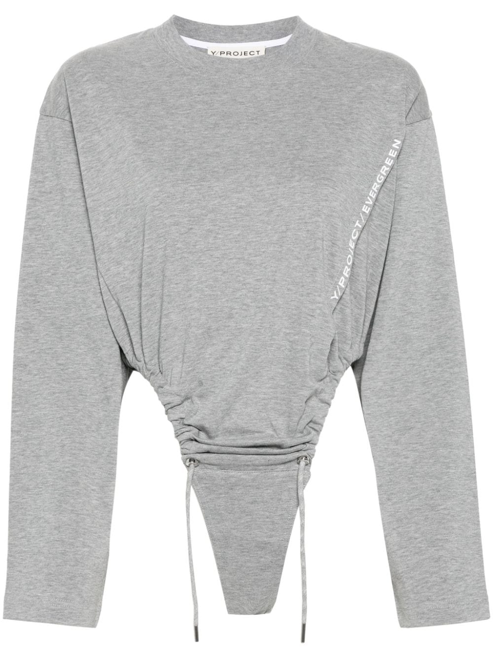 Y/Project logo-print bodysuit - Grey von Y/Project