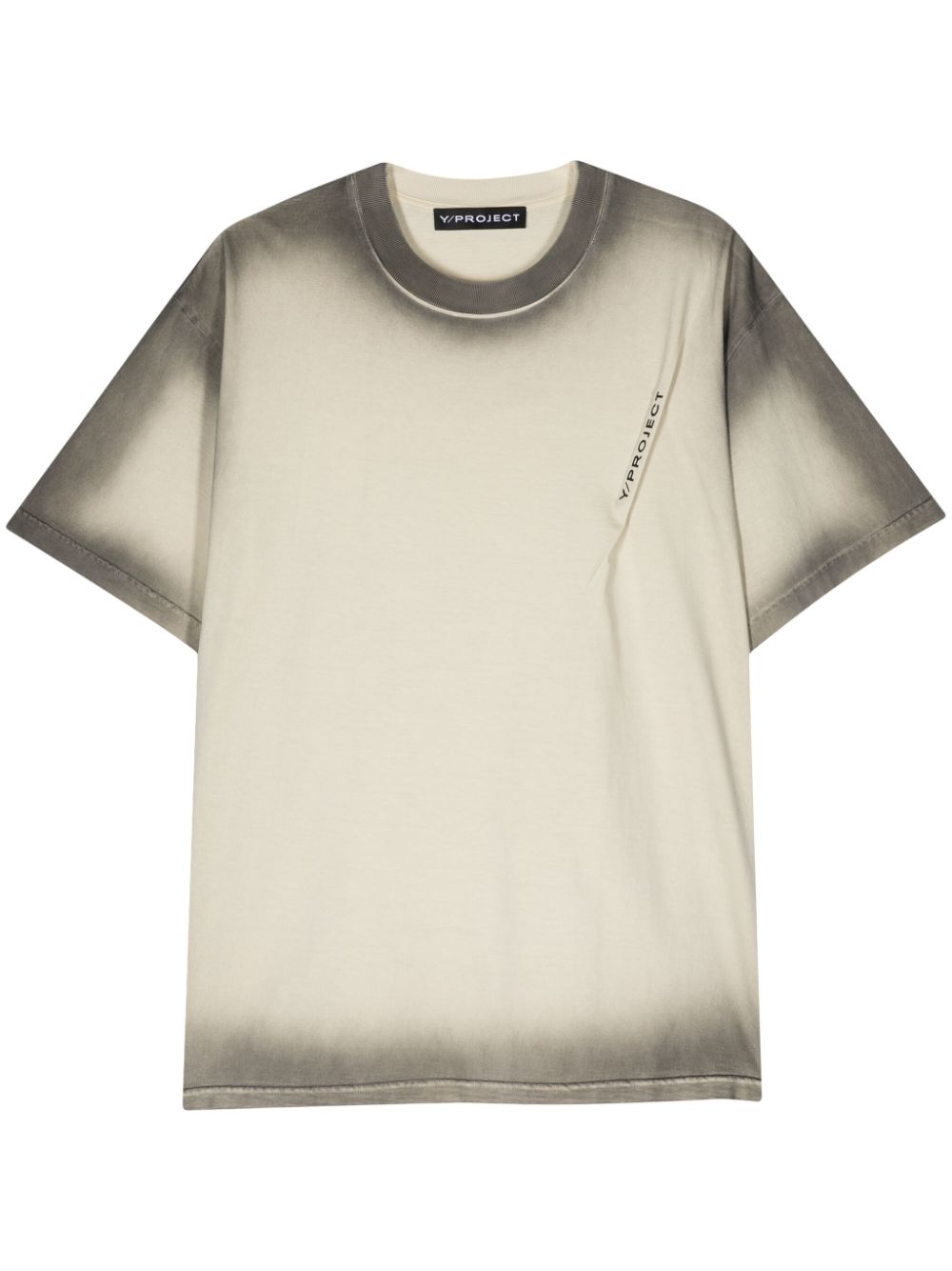 Y/Project logo-print faded T-shirt - Neutrals von Y/Project