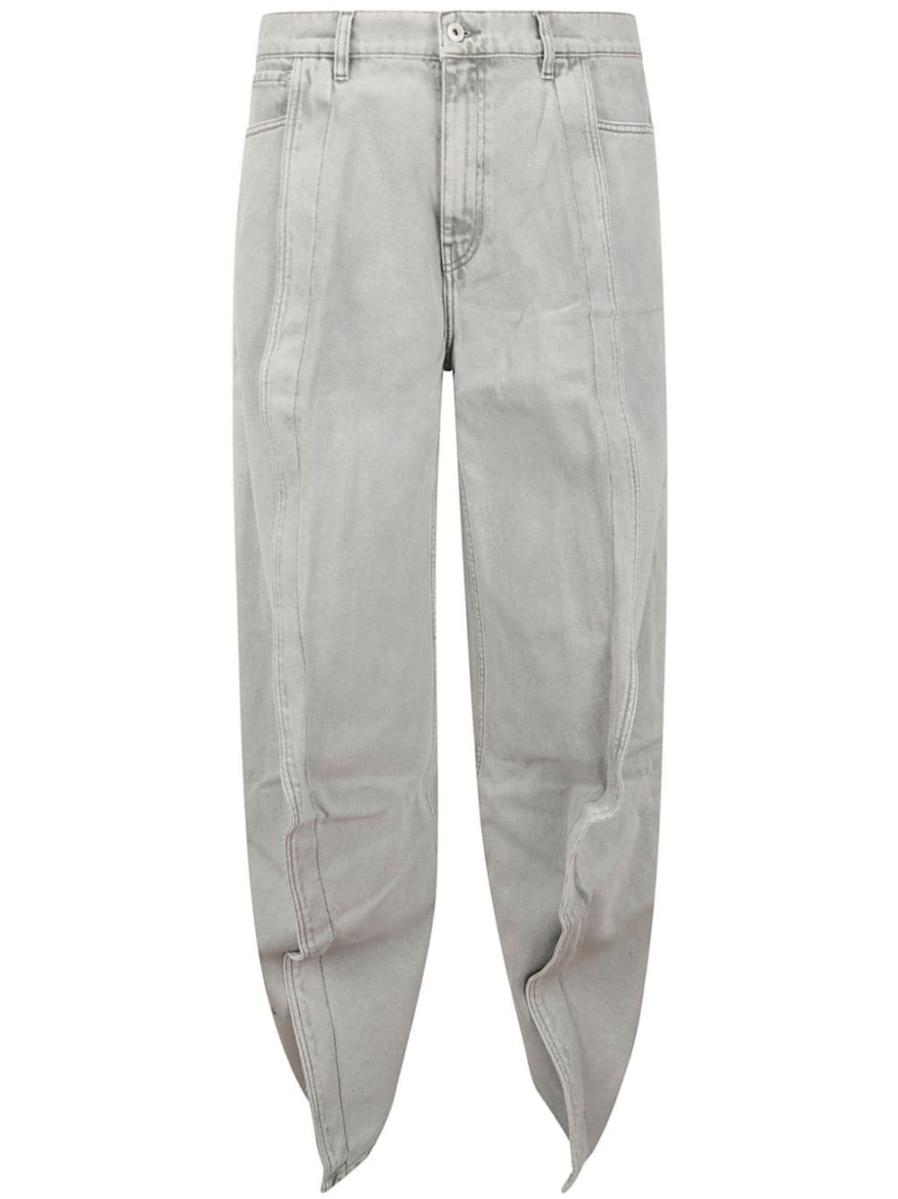 Y/Project ruffle-detail wide-leg jeans - Grey von Y/Project