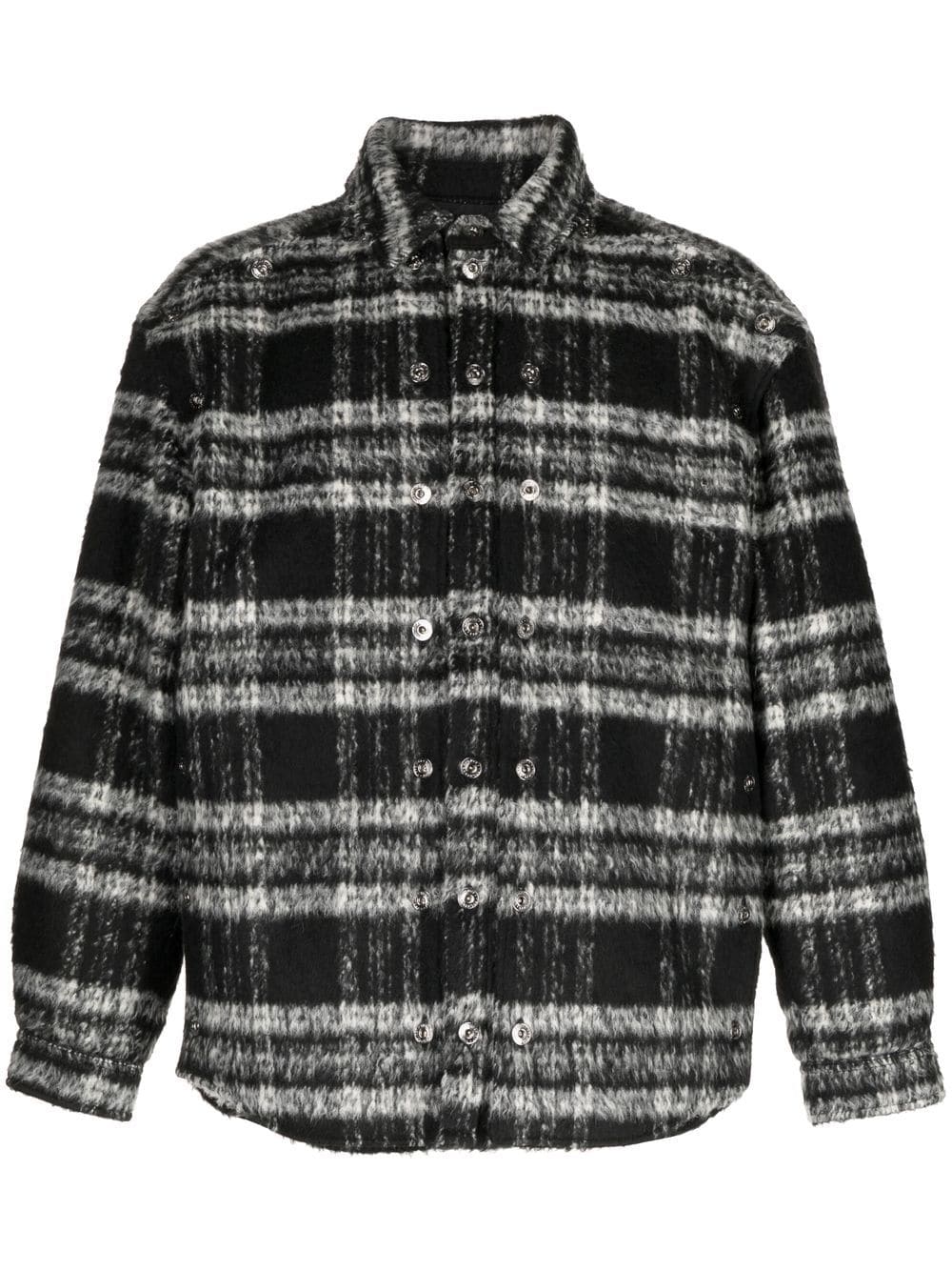 Y/Project textured stripe-pattern shirt jacket - Black von Y/Project