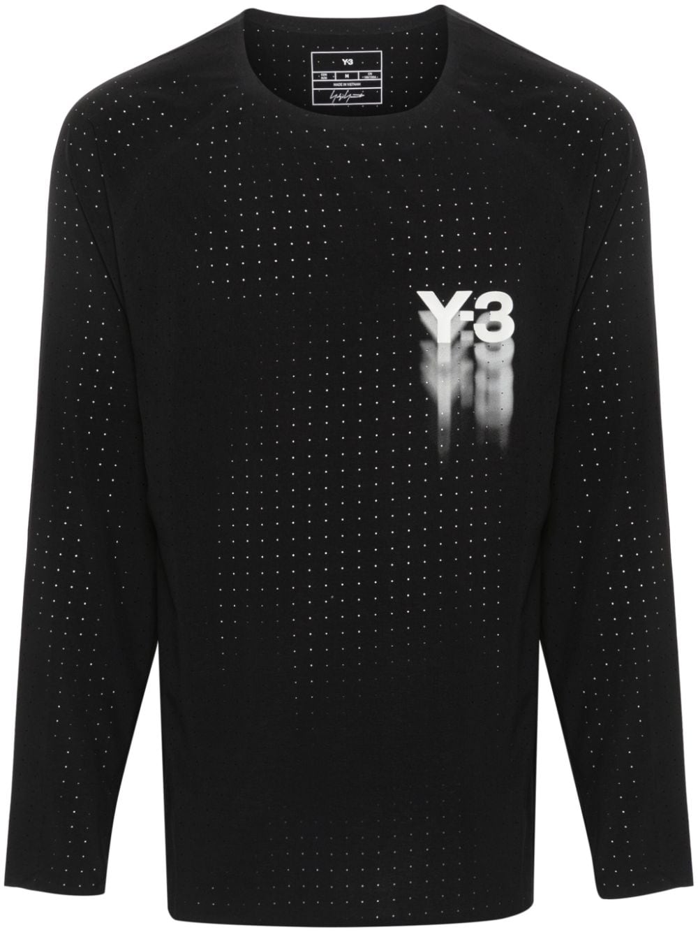 Y-3 M Running LS performance top - Black von Y-3