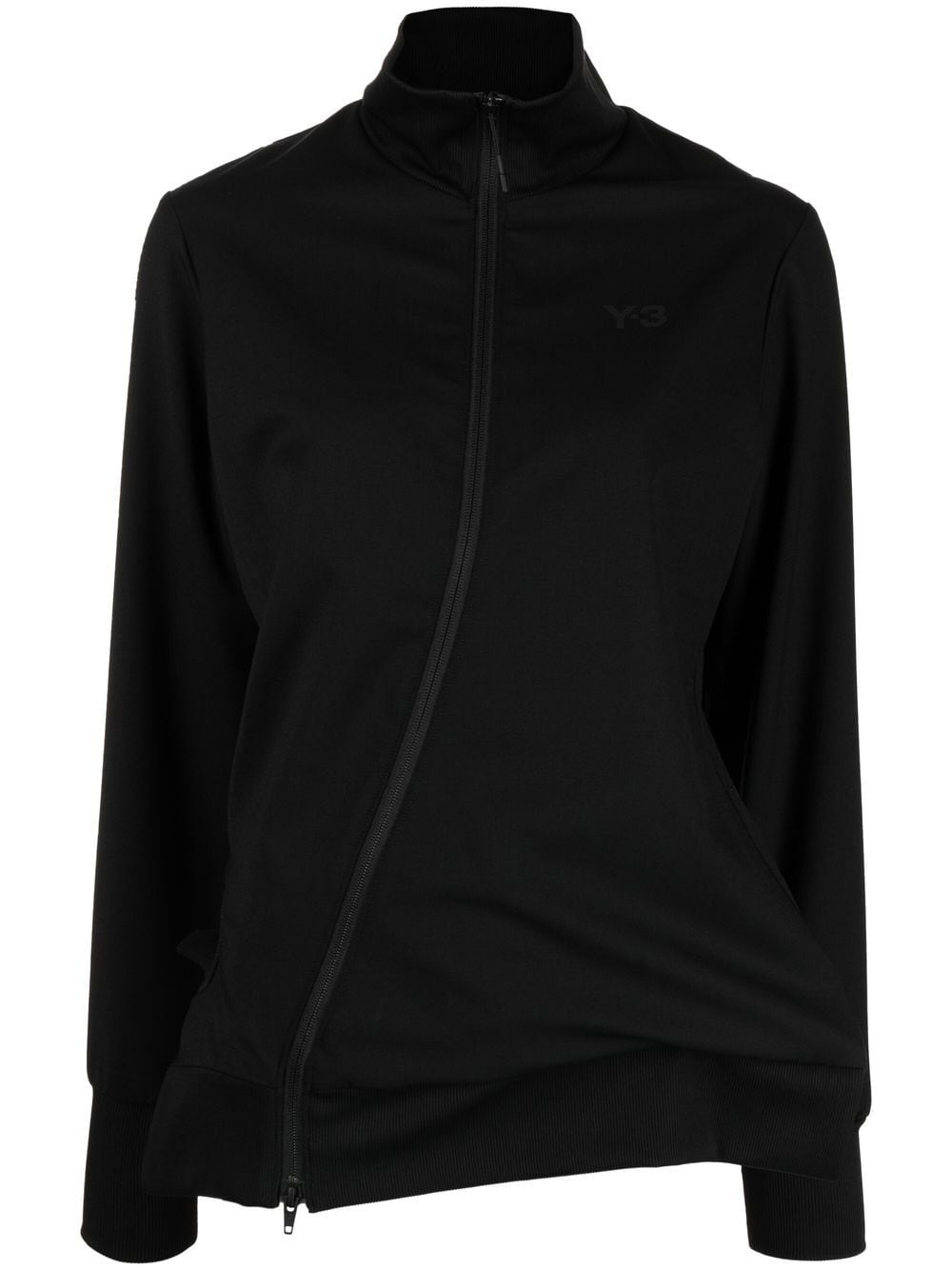 Y-3 asymmetric zip sweatshirt - Black von Y-3