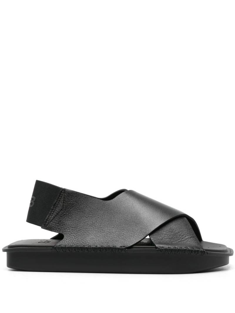 Y-3 chunky leather sandals - Black von Y-3