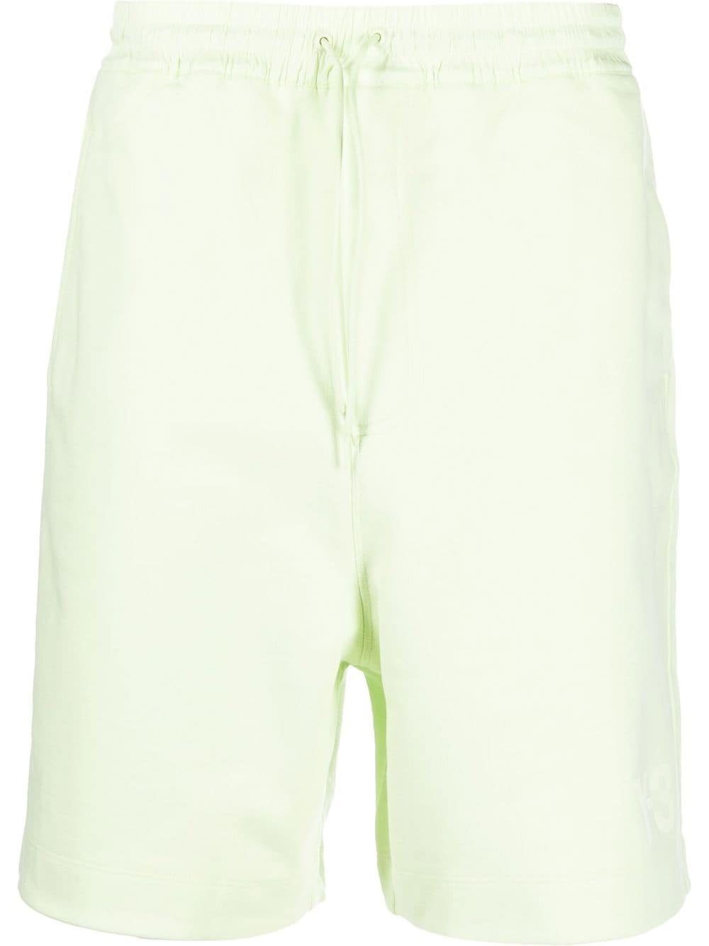 Y-3 drawstring-waist cotton track shorts - Green von Y-3