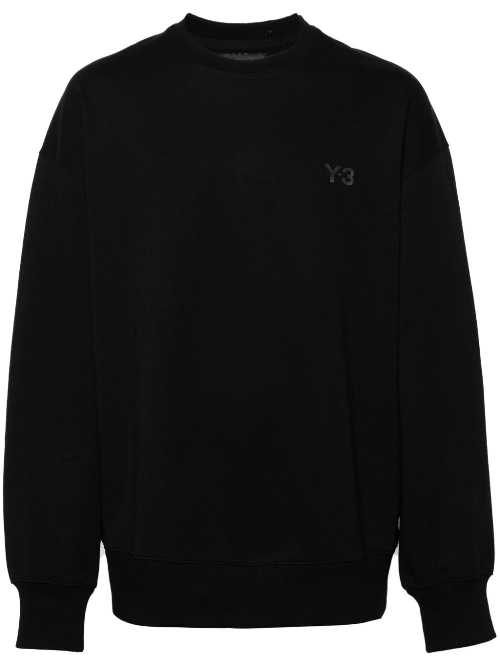 Y-3 logo-appliqué drop-shoulder sweatshirt - Black von Y-3
