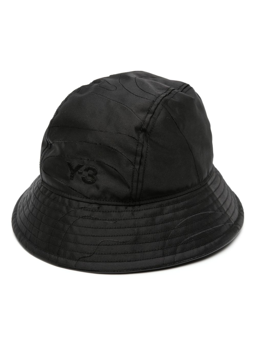 Y-3 logo-embroidered bucket hat - Black von Y-3