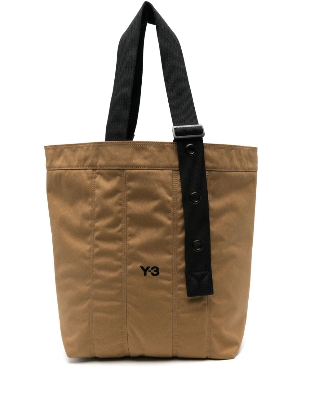 Y-3 logo-embroidered tote bag - Brown von Y-3