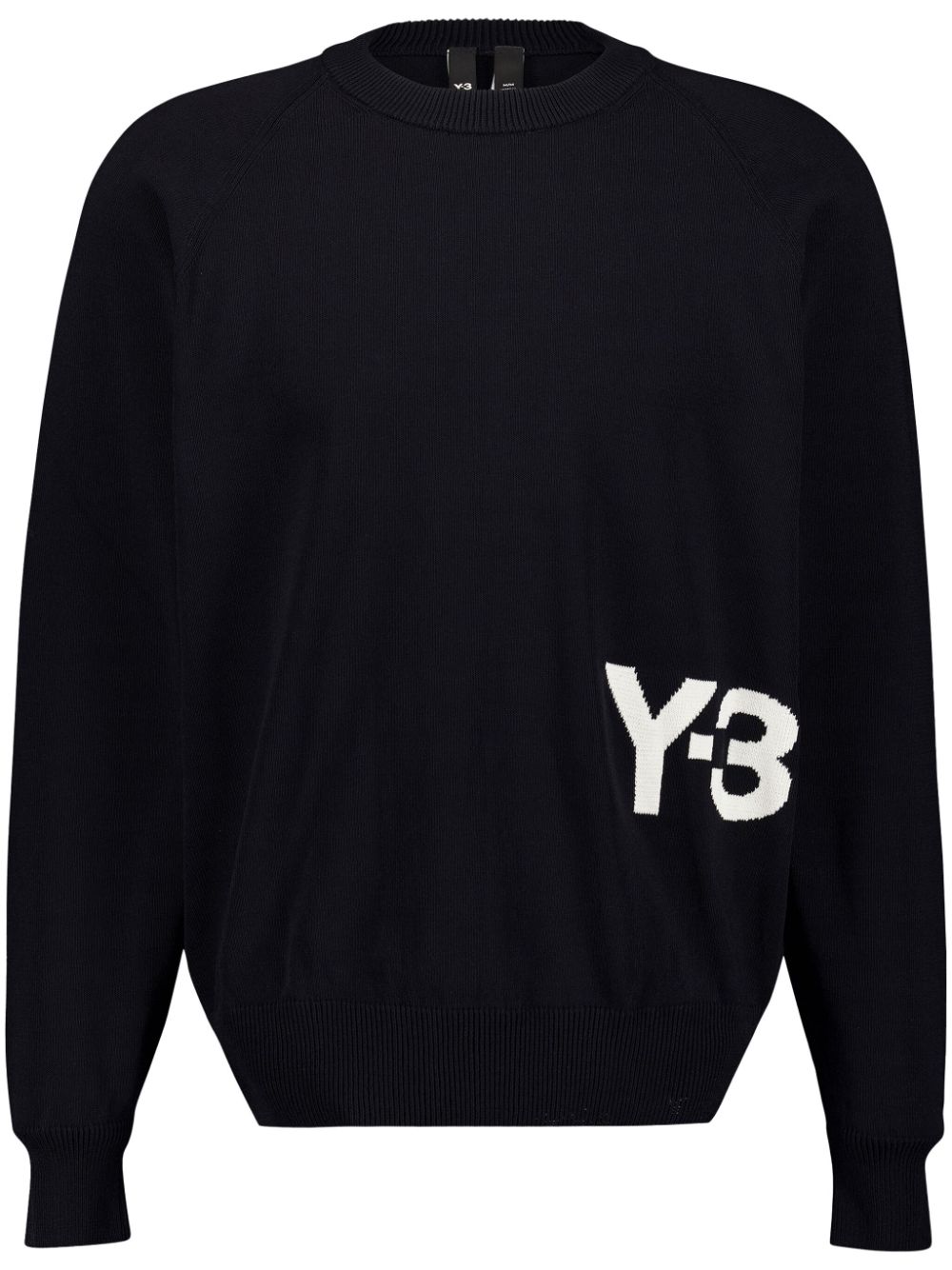 Y-3 logo knitted sweatshirt - Black von Y-3