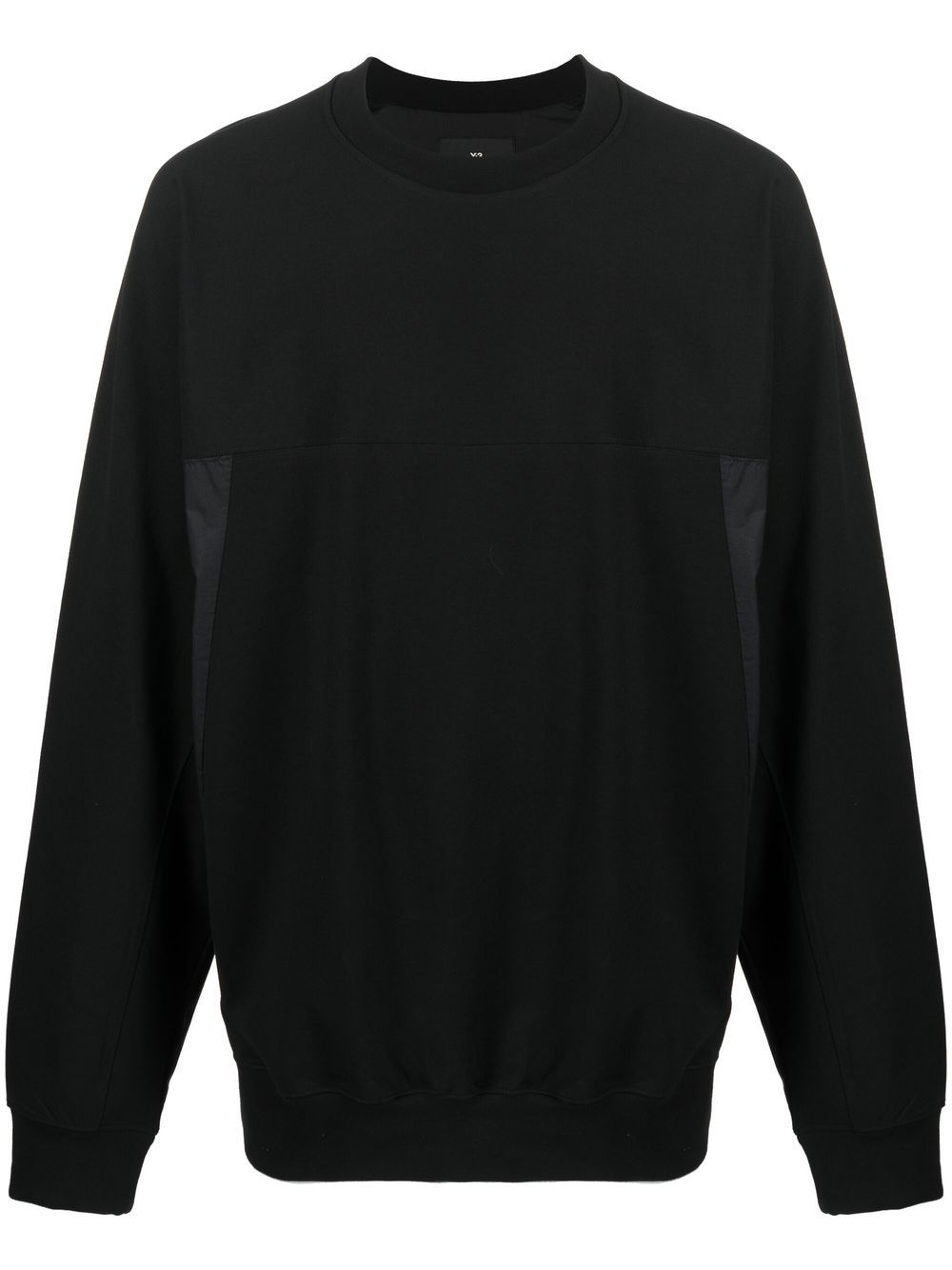 Y-3 logo patch crew neck sweatshirt - Black von Y-3