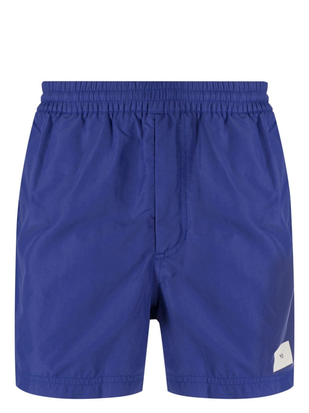 Y-3 logo-patch swim shorts - Blue von Y-3