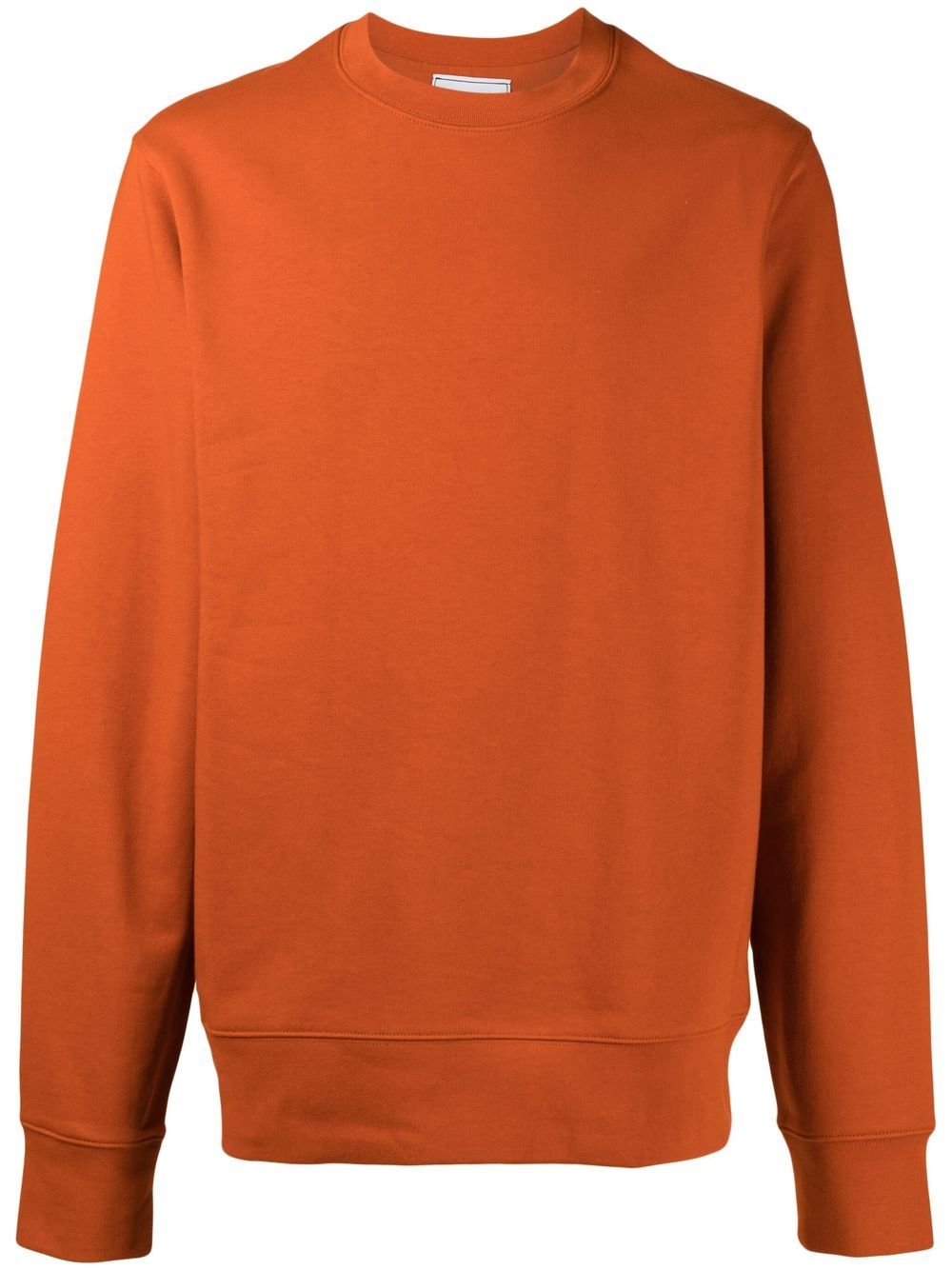 Y-3 logo-print crew-neck cotton sweatshirt - Orange von Y-3