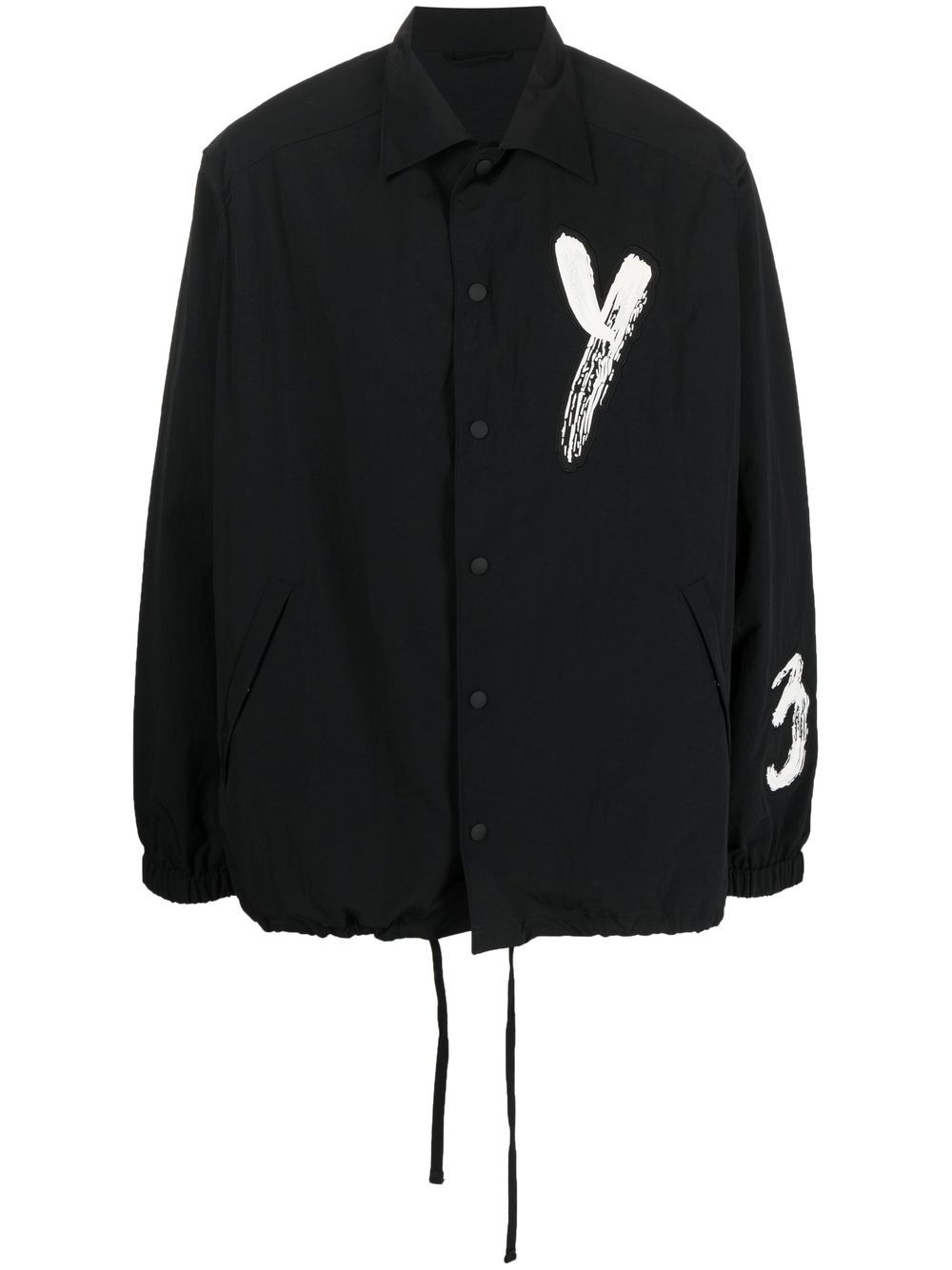 Y-3 logo-print shirt jacket - Black von Y-3