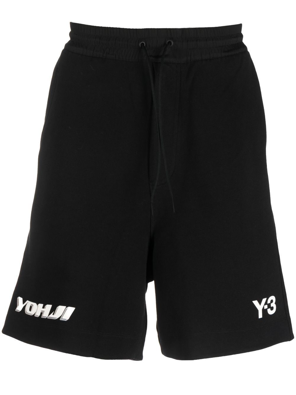 Y-3 logo-print shorts - Black von Y-3