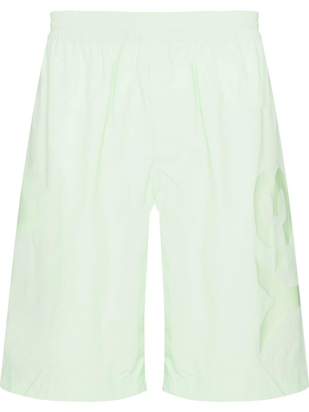 Y-3 logo-print swim shorts - Green von Y-3