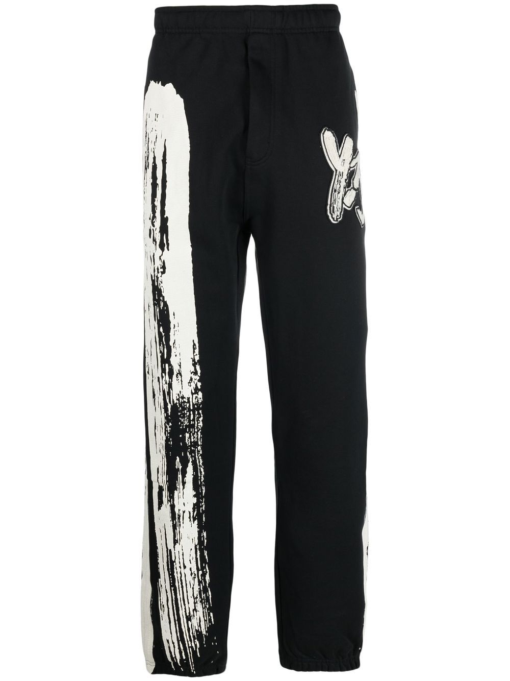 Y-3 logo-print track pants - Black von Y-3