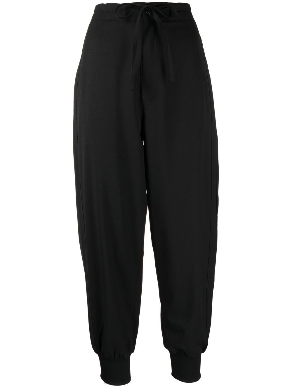 Y-3 logo-print wool track-pant - Black von Y-3