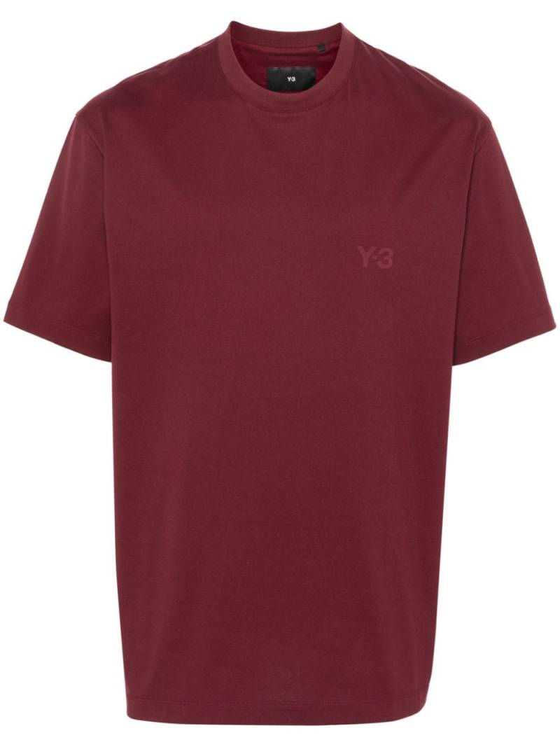 Y-3 logo-rubberised cotton T-shirt - Red von Y-3