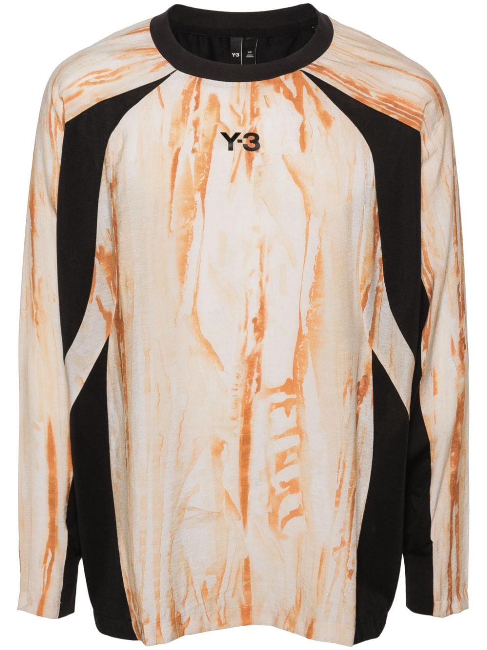 Y-3 rust-dye longsleeved T-shirt - Black von Y-3