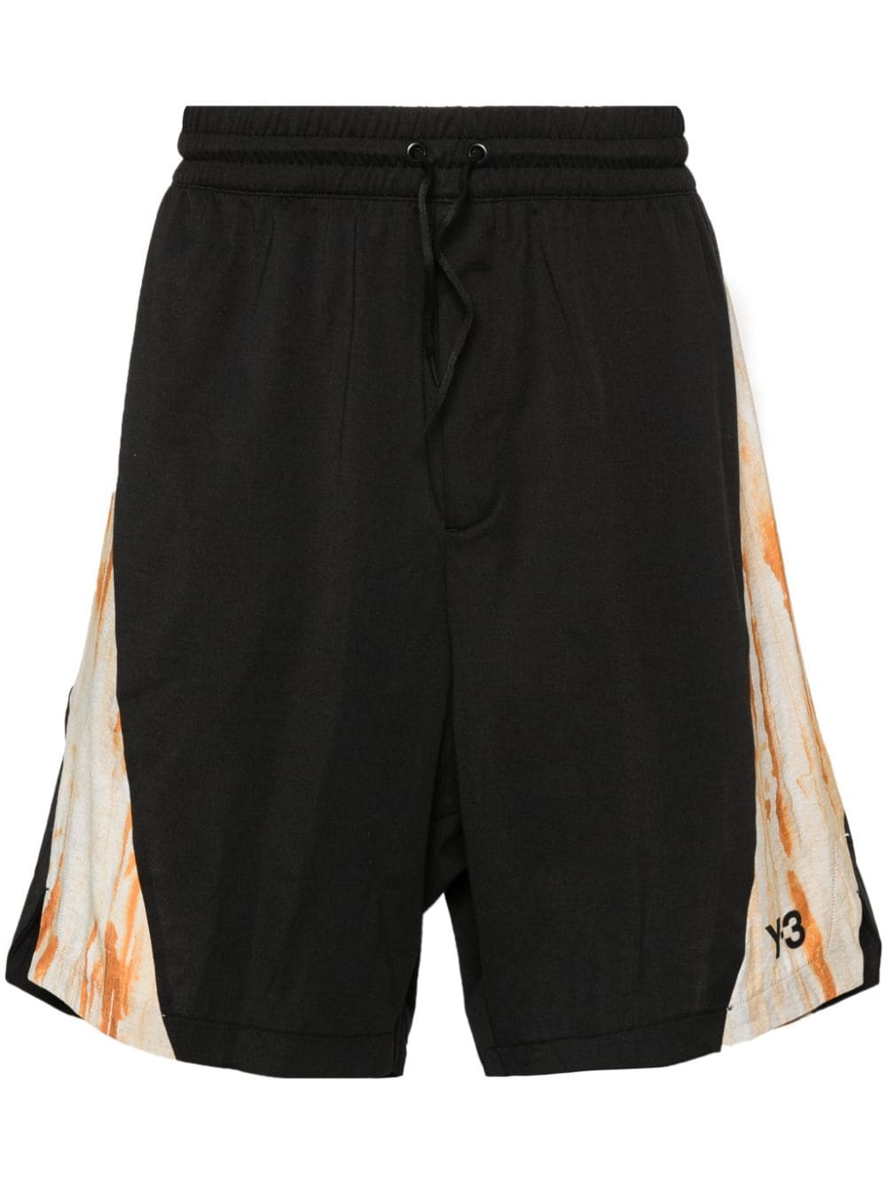 Y-3 rust-dye track shorts - Black von Y-3