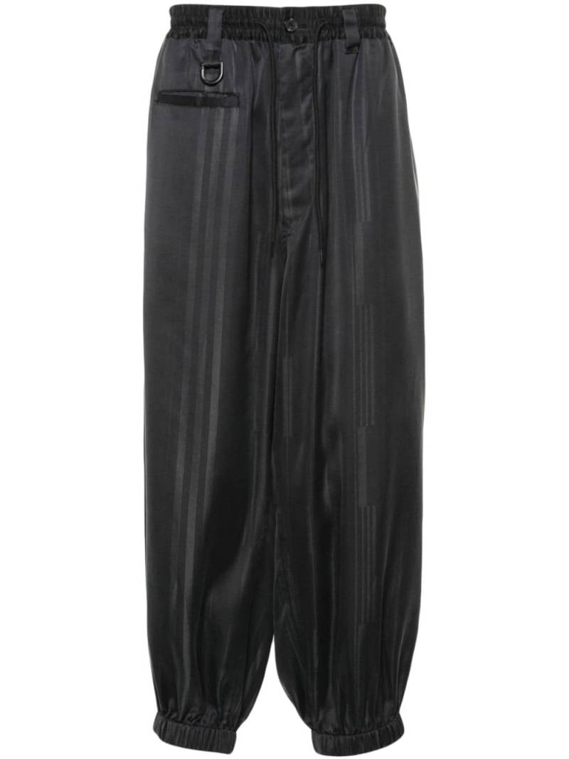 Y-3 striped tapered trousers - Black von Y-3