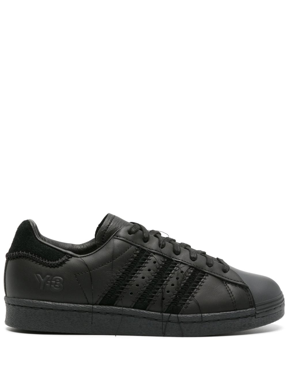 Y-3 x Adidas Superstar lace-up sneakers - Black von Y-3