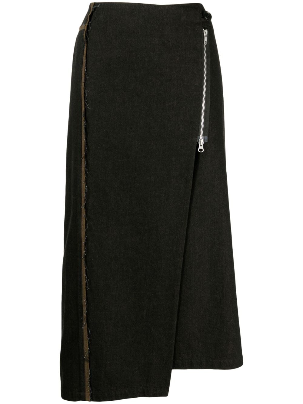 Y's asymmetric cotton skirt - Black von Y's